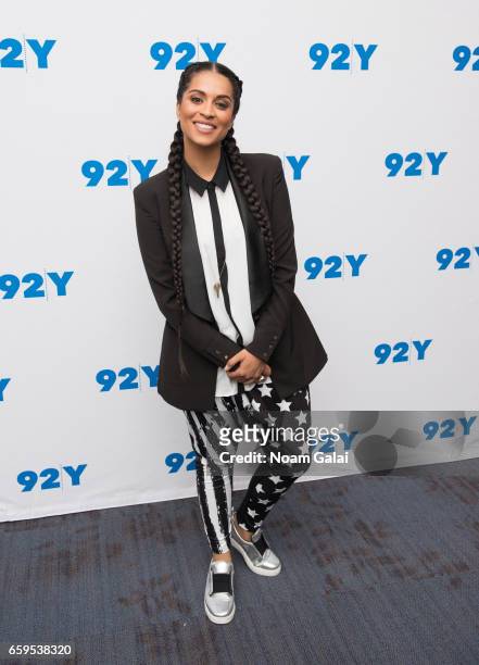 YouTuber Lilly Singh visits 92nd Street Y to discuss her book 'Lilly Singh: How To Be A Bawse' at Kaufman Concert Hall on March 28, 2017 in New York...