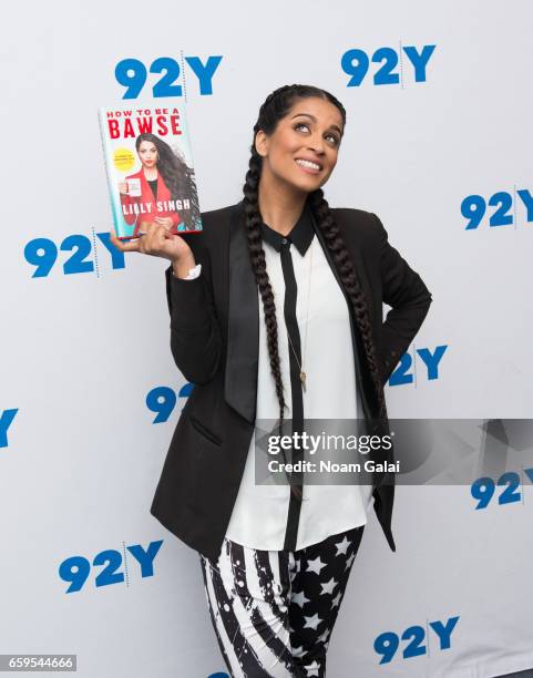 YouTuber Lilly Singh visits 92nd Street Y to discuss her book 'Lilly Singh: How To Be A Bawse' at Kaufmann Concert Hall on March 28, 2017 in New York...