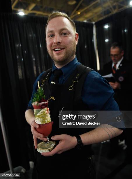 Nathaniel Smith, winner of the USBG Shake it Up Classic Competitions, attends day two of the 32nd annual Nightclub & Bar Convention and Trade Show on...