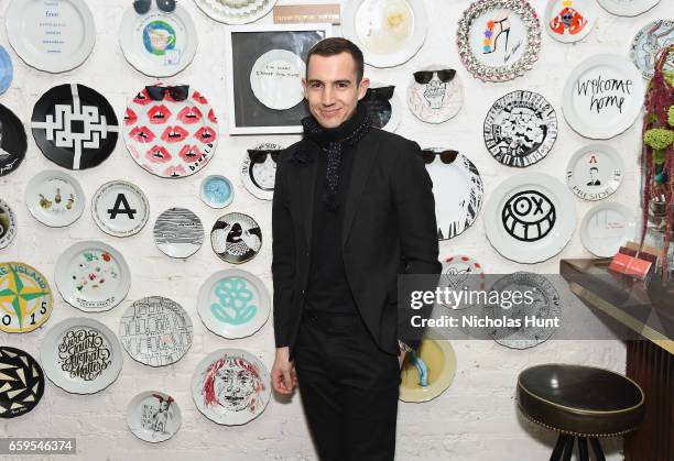 Senior Market Editor of WSJ Isaiah Freeman-Schub attends the Oliver Peoples Pour Berluti Launch Celebration at Sant Ambroeus SoHo on March 28, 2017...