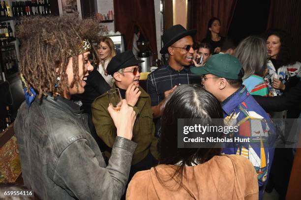 Roberto Rossellini, JonCarlo Domingo, Jian DeLeon and Kirsten Tanjutco attend the Oliver Peoples Pour Berluti Launch Celebration at Sant Ambroeus...