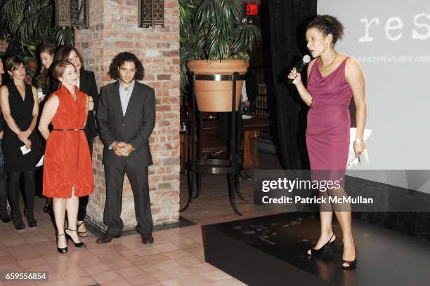 Andrea Nix Fine, Sean Fine and Mariane Pearl attend MARIANE PEARL hosts a private event for Documentary Film "RESILIENT" Supported by GUCCI at Bowery...