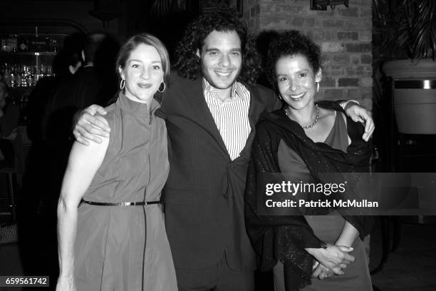 Andrea Nix Fine, Sean Fine and Mariane Pearl attend MARIANE PEARL hosts a private event for Documentary Film "RESILIENT" Supported by GUCCI at Bowery...