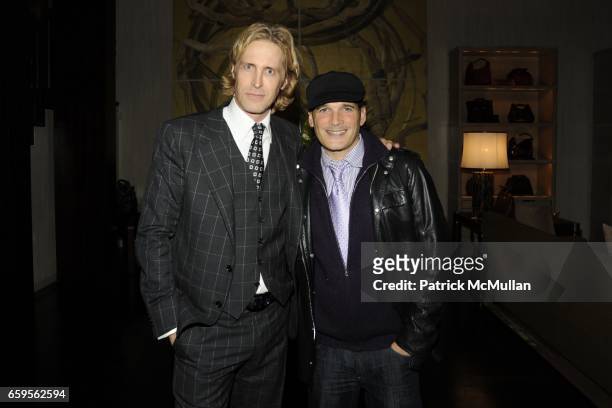 Bruce Hoeksema and Phillip Bloch attend Gwyneth Paltrow and VBH's Bruce Hoeksema Host Cocktail Party for Valentino: The Last Emperor at VBH on...