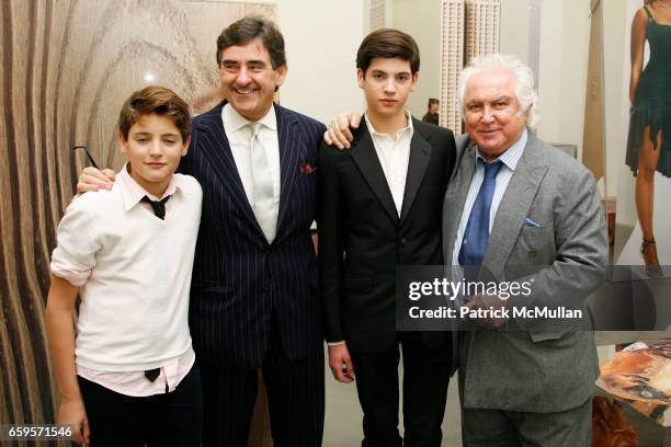 Harry Brant, Peter Brant, Peter Brant II and Tony Shafrazi attend New Museum VIP Preview of URS FISCHER Opening at New Museum on the Bowery on...