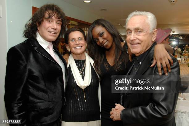 Rodolfo Valentine, Maxine Reiss, Anne-Marie King and Earl Reiss attend Sofia's “Hair for Health” Annual Party at the Rodolfo Valentin Salon and Spa...