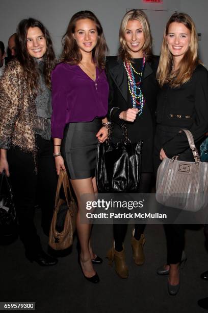 Jessie Cohan, Bryna Butler, Anastasia Rogers and Bevin Butler attend MARLBOROUGH Hosts A Cocktail Party In Honor of STEVEN CHARLES at Glass Houses on...