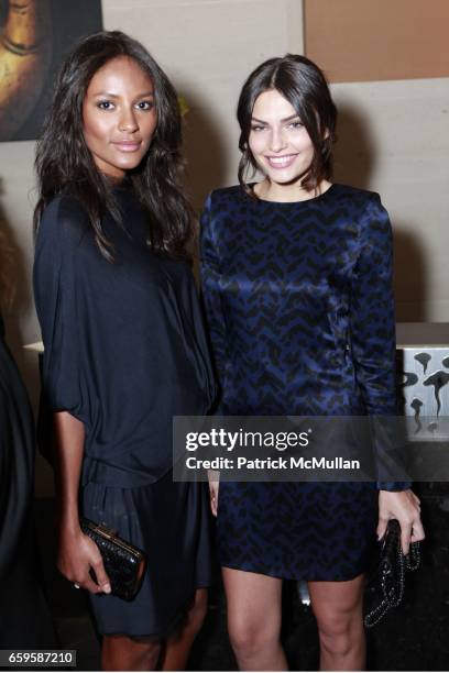 Emanuela De Paula and Alyssa Miller attend CASITA MARIA FIESTA at Mandarin Oriental Hotel on October 13, 2009 in New York City.