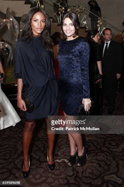 Emanuela De Paula and Alyssa Miller attend CASITA MARIA FIESTA at Mandarin Oriental Hotel on October 13, 2009 in New York City.