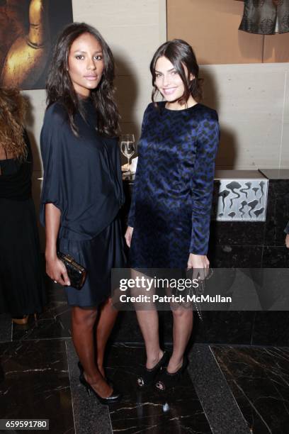 Emanuela De Paula and Alyssa Miller attend CASITA MARIA FIESTA at Mandarin Oriental Hotel on October 13, 2009 in New York City.
