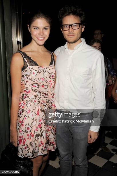 Emily Weiss and Diego Duenas attend "The Teen Vogue Handbook" Launch Party Hosted by Amy Astley at Rose Bar on October 13, 2009 in New York City.