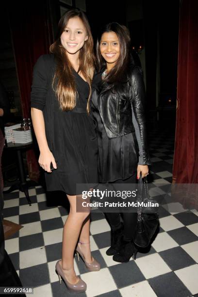 Josephine Becker and Priya Shukla attend "The Teen Vogue Handbook" Launch Party Hosted by Amy Astley at Rose Bar on October 13, 2009 in New York City.