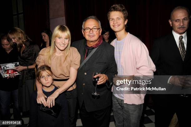 Ingrid Astley, Amy Astley, Arthur Elgort and Ansel Elgort attend "The Teen Vogue Handbook" Launch Party Hosted by Amy Astley at Rose Bar on October...