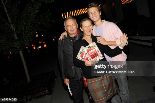 Arthur Elgort, Wife guest and Ansel Elgort attend "The Teen Vogue Handbook" Launch Party Hosted by Amy Astley at Rose Bar on October 13, 2009 in New...