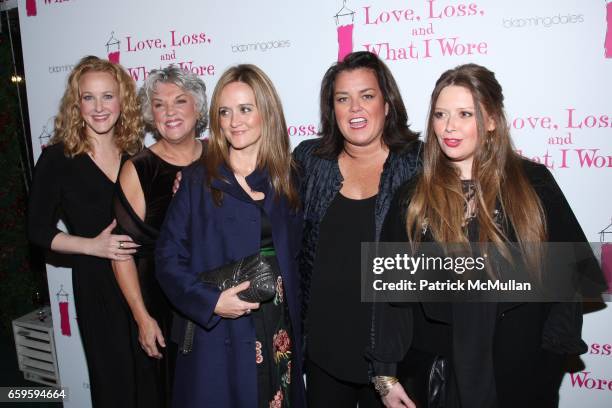 Katie Finneran, Tyne Daly, Samantha Bee, Rosie O'Donnell and Natasha Lyonne attend Opening Night of NORA and DELIA EPHRON'S: LOVE LOSS AND WHAT I...