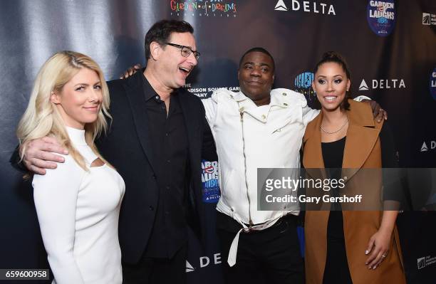 Kelly Rizzo, Bob Saget, Tracy Morgan and Megan Wollover attend the Garden of Laughs concert benefitting The Garden of Dreams Foundation at The...