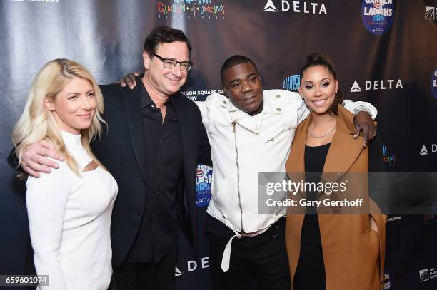 Kelly Rizzo, Bob Saget, Tracy Morgan and Megan Wollover attend the Garden of Laughs concert benefitting The Garden of Dreams Foundation at The...