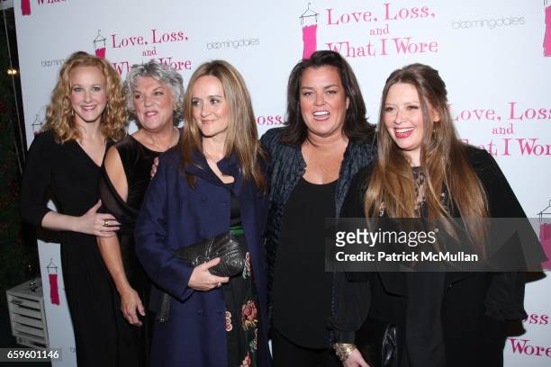 Katie Finneran, Tyne Daly, Samantha Bee, Rosie O'Donnell and Natasha Lyonne attend Opening Night of NORA and DELIA EPHRON'S: LOVE LOSS AND WHAT I...
