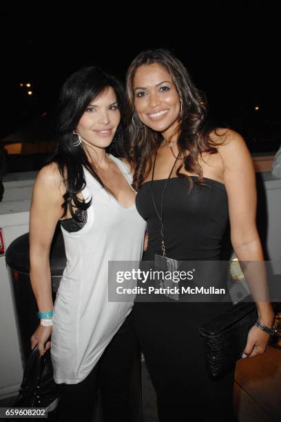 Lauren Vasquez and Tracey Edmonds attend MAXWELL LA LOUIS XIII VIP LOUNGE at The Hollywood Bowl on October 16, 2009 in Hollywood, California.