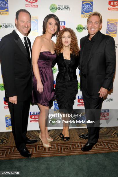 David Greenberg, Alana de la Garza, Bernadette Peters and Sam Champion attend THE SKIN CANCER FOUNDATION's Skin Sense Awards Gala at The Pierre on...