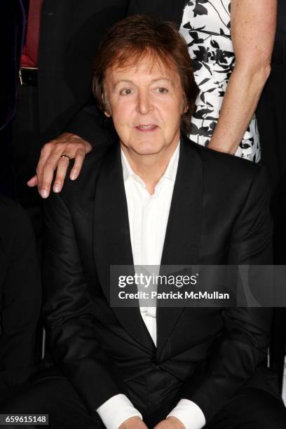 Sir Paul McCartney attends Chance & Chemistry: A Centennial Celebration Of Frank Loesser Benefit Concert at Minskoff Theatre on October 26, 2009 in...