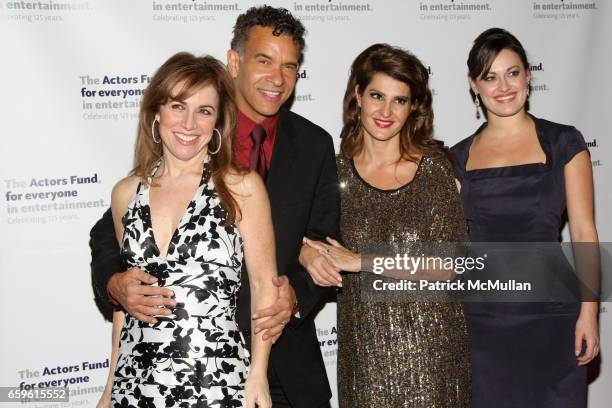 Debbie Gravitte, Brian Stokes Mitchell, Nia Varalos and Ashley Brown attend Chance & Chemistry: A Centennial Celebration Of Frank Loesser Benefit...
