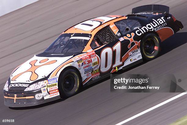 Jason Leffler drives his Ganassi Racing Dodge Intrepid during the NASCAR Winston Cup Series Protection One 400 at Kansas Speedway in Kansas City,...