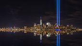 Tribute in Light from Liberty State Park, New Jersey