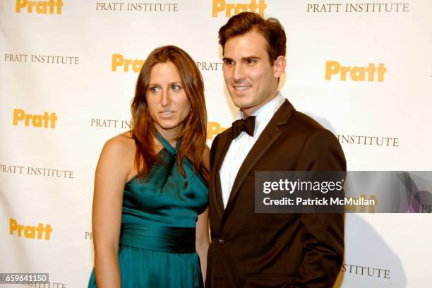 Nicole Emmons and Blaise Kavanagh attend LEGENDS 2009: A Pratt Institute Scholarship Benefit at 7 World Trade on October 29, 2009 in New York City.