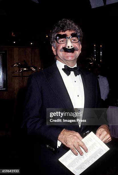 Film critic for 'Good Morning America' Joel Siegel attends Truman Capote's Black & White Ball circa 1991 in New York City.