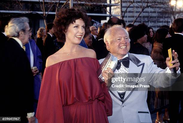 Mickey Rooney and wife Jan attend the 50th Academy Awards circa 1978 in Los Angeles, California.