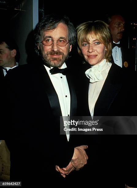 Steven Spielberg and Kate Capshaw attend the American Museum of the Moving Image's Salute to Steven Spielberg circa 1994 in New York City.