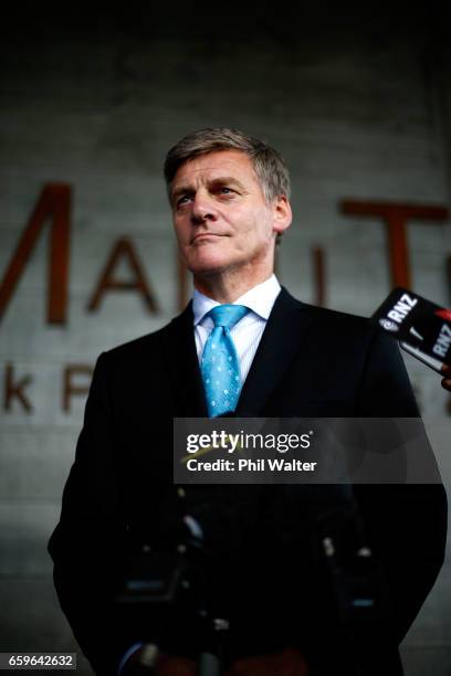 New Zealand Prime Minister Bill English fronts a press conference on March 29, 2017 in Auckland, New Zealand. The Prime Minister says an inquiry into...