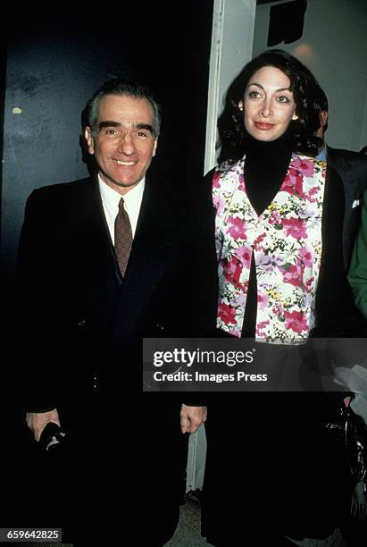 Martin Scorsese and Illeana Douglas circa 1994 in New York City.