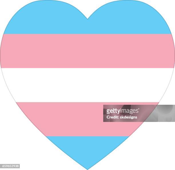 transgender heart symbol, icon. pink, blue, and white - transgender awareness week stock illustrations