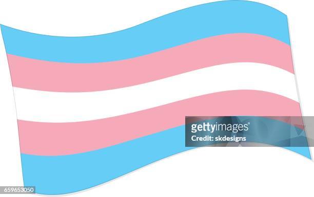 transgender pride flag - transgender awareness week stock illustrations