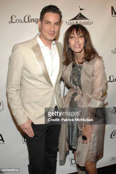 Cameron Silver and Merle Ginsberg attend Downtown Los Angeles Fashion Week 'An Evening of 20th Century Glamour' at The Geffen Contemporary at MOCA on...