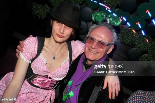 Tina Denker and Jon D'Orazio attend PATRICK MCMULLAN's Annual St. Patrick's Day Party at Greenhouse on March 17, 2009 in New York City.