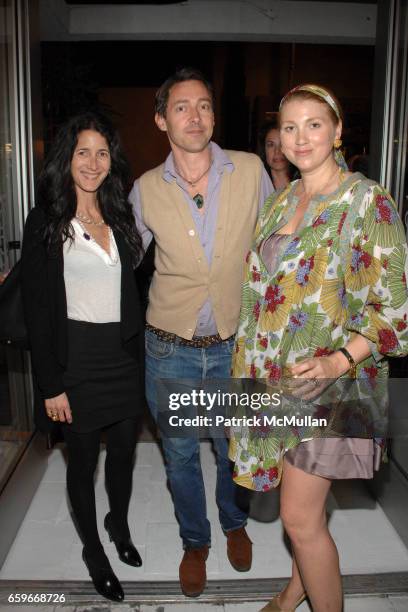 Amanda Ross, Gregory Parkinson and Ariana Lambert Smeraldo attend The Opening Of Cooper Ray's SOCIAL PRIMER at Lily Lodge on March 25, 2009 in West...
