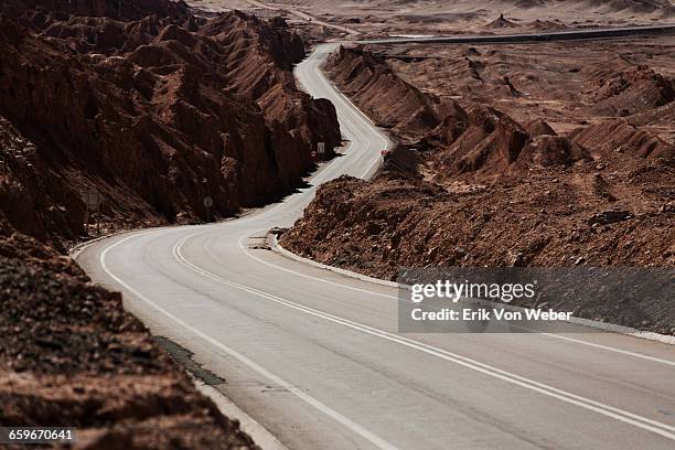 landscapes of the atacama desert - desert highway stock pictures, royalty-free photos & images