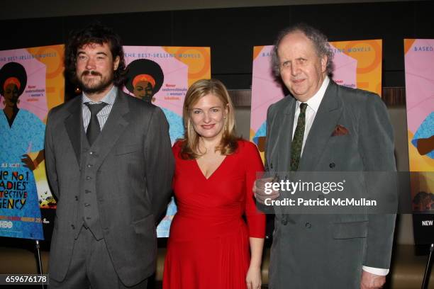 Tim Bricknell, Amy Moore and Alexander McCall attend HBO Presents A Screening Of "The No. 1 Ladies' Detective Agency" at Time Warner Center on March...