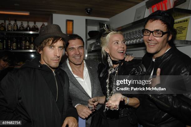 Steven Klein, Andre Balazs, Daphne Guinness and David LaChapelle attend Party at the Pool at Night Hotel on March 23, 2009 in New York City.
