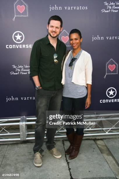 Damien Fahey and Grasie Mercedes attend BRING YOUR HEART TO OUR HOUSE: JOHN VARVATOS partners with CONVERSE for the 7th ANNUAL STUART HOUSE BENEFIT...