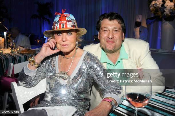 Yanou Collart and Charlie Columbo attend LARRY and Michele HERBERT Cocktail Party at The Breakers Palm Beach on March 27, 2009 in Palm Beach, Florida.