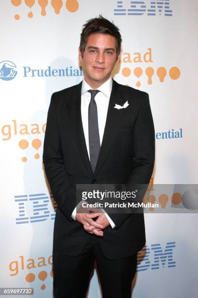 Trevor Wright attends 20th Annual GLAAD MEDIA AWARDS to Honor TYRA BANKS and SUZE ORMAN at Marriott Marquis on March 28, 2009 in New York City.