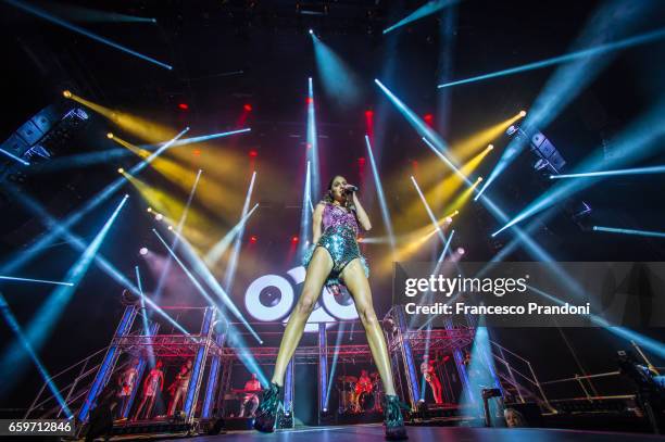 Martina Stoessel AKA 'Tini' Performs at Mediolanum Forum Forum on March 28, 2017 in Milan, Italy.