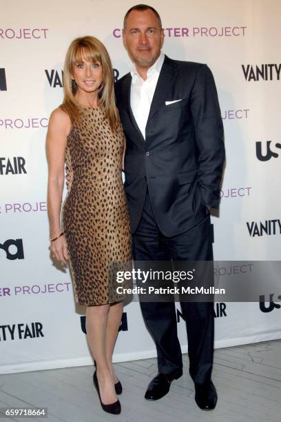 Bonnie Hammer and Edward Menicheschi attend USA NETWORK and VANITY FAIR Celebrate Launch of Character Project with Gallery Opening of American...