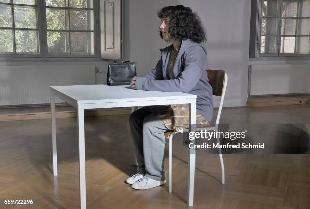 Markus Freistaetter poses during 'Erik.Weltmeisterin' on set photo call at Kloster Mariabrunn on March 28, 2017 in Vienna, Austria.