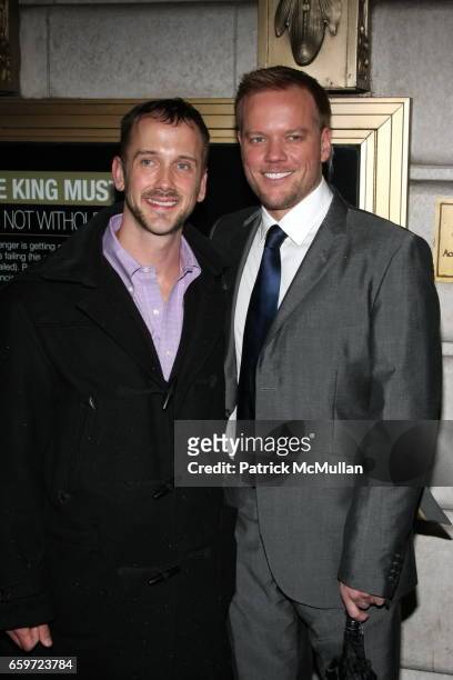 Jason Moore and Jeff Whitty attend Opening Night of EXIT THE KING at The Ethel Barrymore Theatre on March 26, 2009 in New York City.