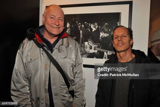 Guerry Pini and Michael Halsband attend NOT FADE AWAY Gallery Opening at 901 Broadway on March 3, 2009 in New York.